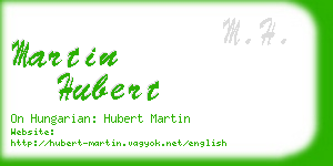 martin hubert business card